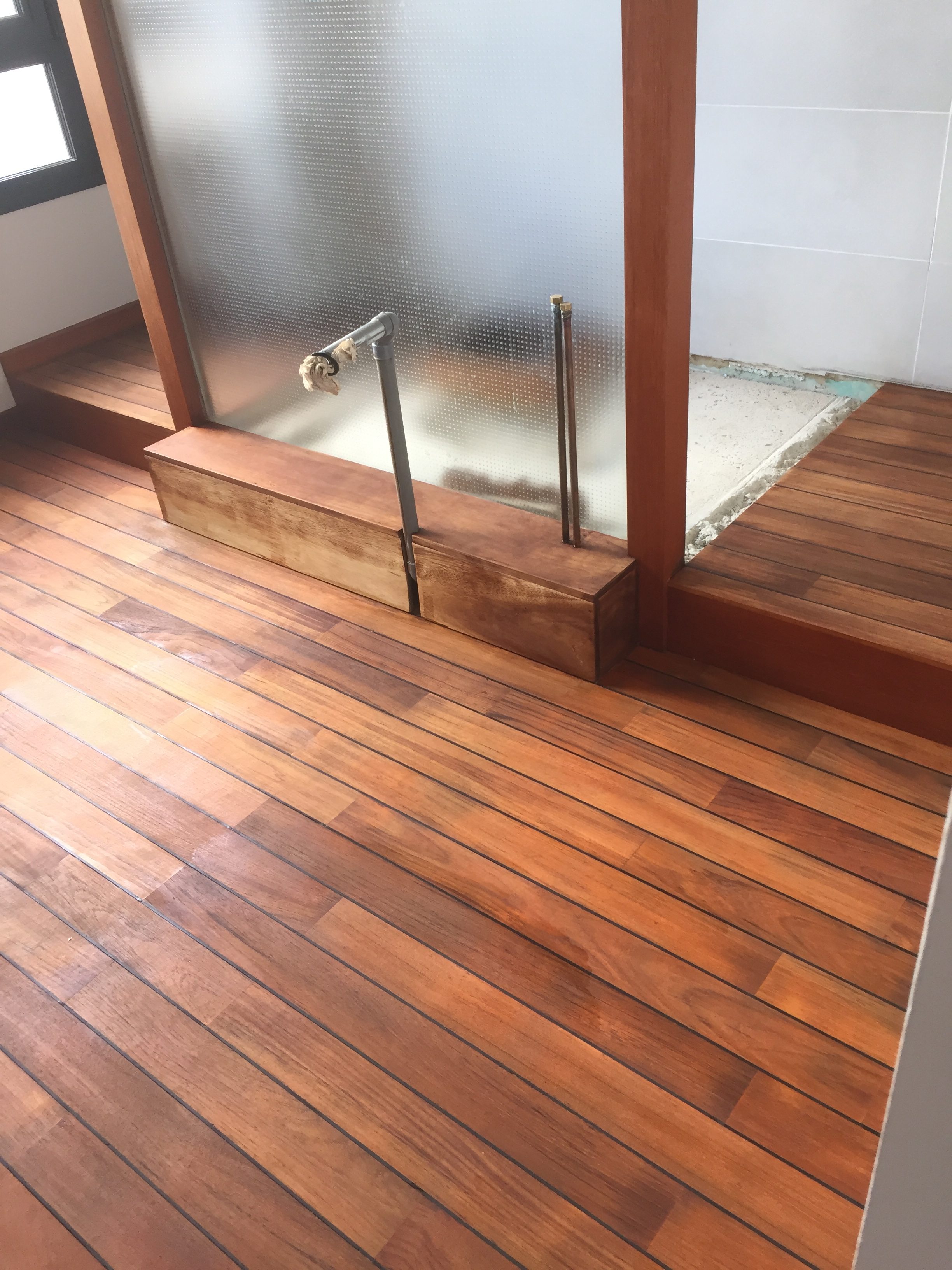 R novation parquet  salle de bain Parquet  pont de bateaux 